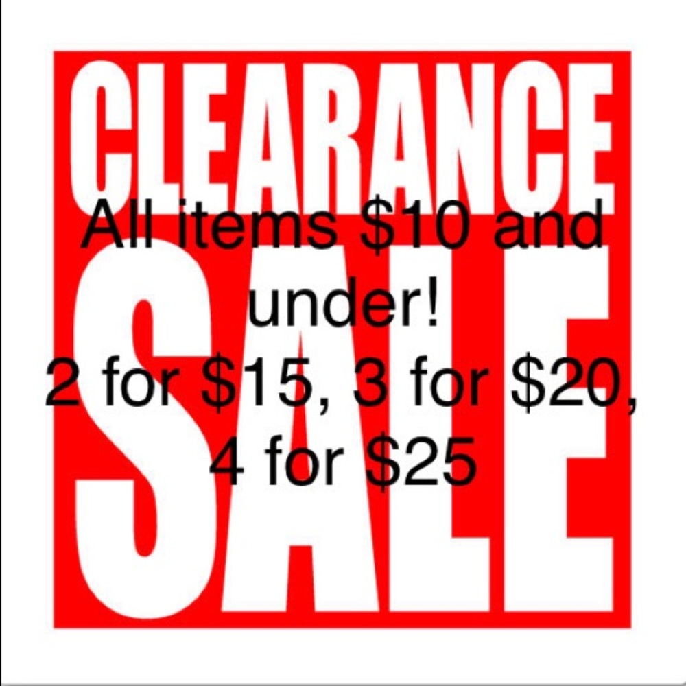 Clearance sale!!!